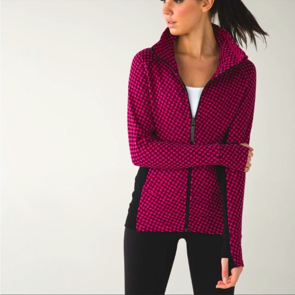 Lululemon Radiant Jacket Deep Dive Berry Rumble/Black  ♥️🖤